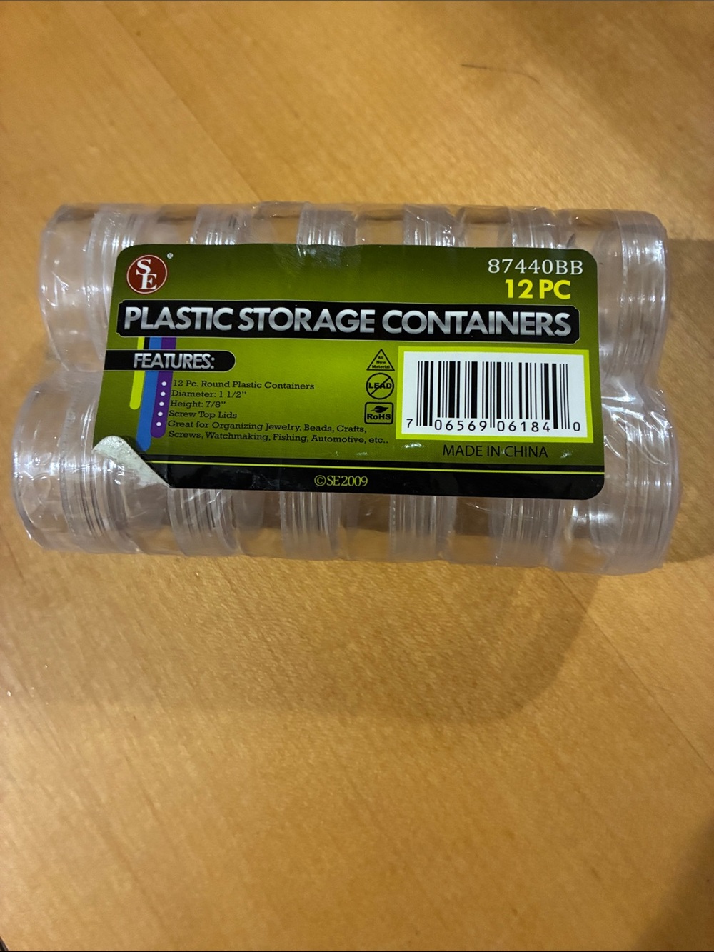 Plastic Storage Containers - Clear 12-Pack
